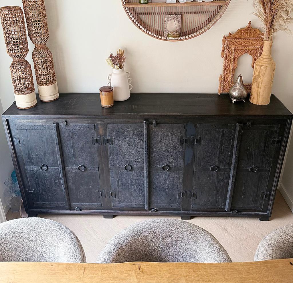 Oosters dressoir - Zware kast, Ophalen, Zo goed als nieuw, 200 cm of meer, 25 tot 50 cm