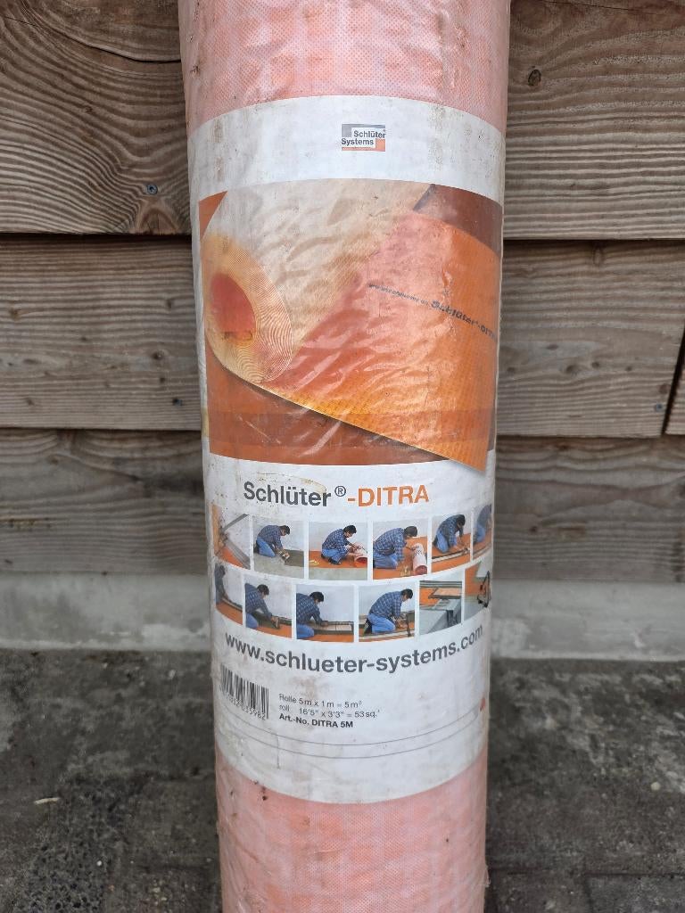 Schluter Ditra en Schluter Kerdi, Doe-het-zelf en Verbouw, Tegels, Zo goed als nieuw, Overige materialen, 60 cm of meer, Wandtegels