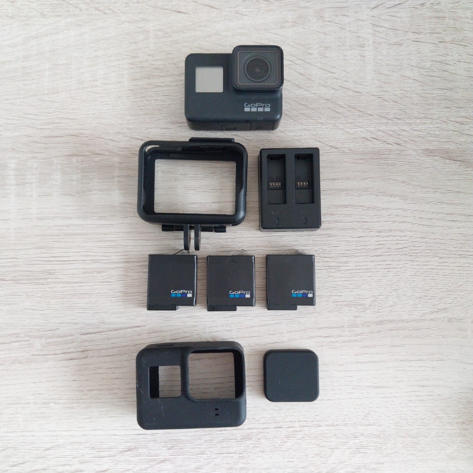 GoPro Hero 7 Black met 3 accu's en dual oplader, Audio, Tv en Foto, Actiecamera's, Ophalen of Verzenden, GoPro