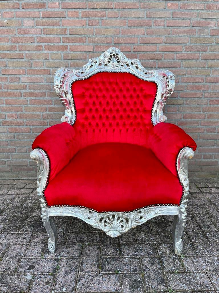 Set van 2 barok troonfauteuils - complete set of per stuk, Huis en Inrichting, Fauteuils, Ophalen