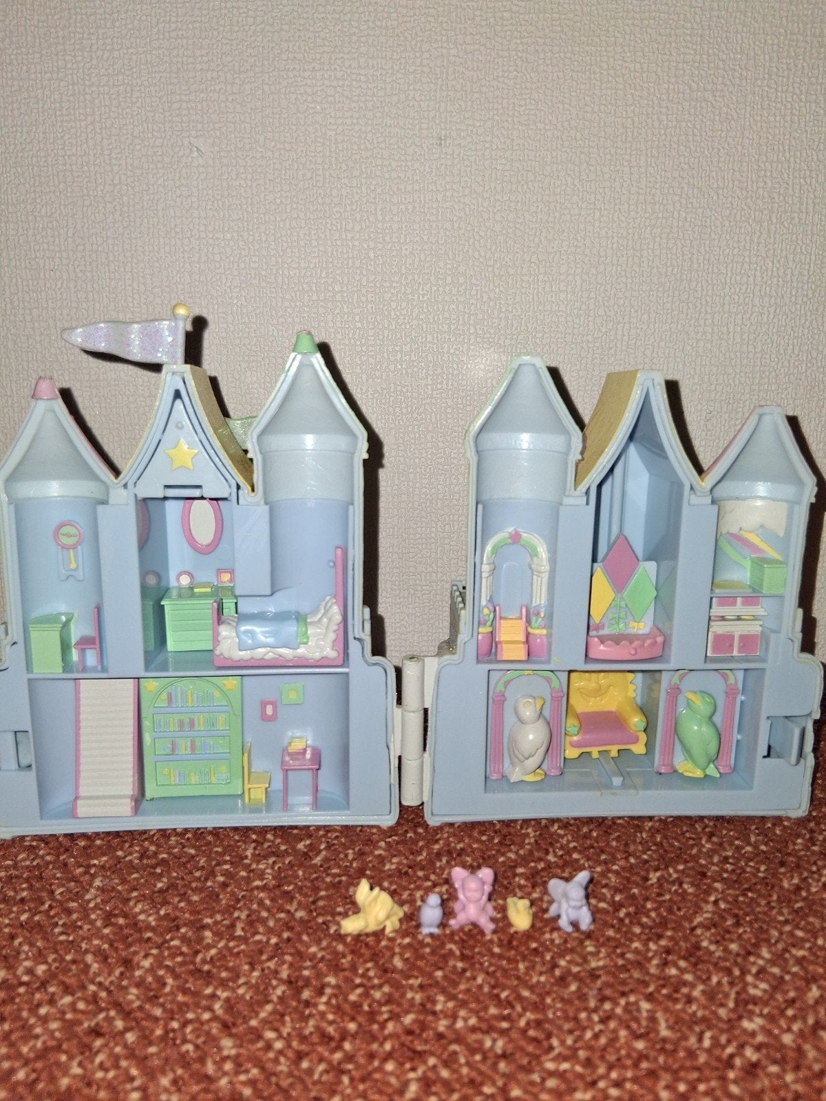 Vintage Polly Pocket Kasteel met Figuren, Ophalen