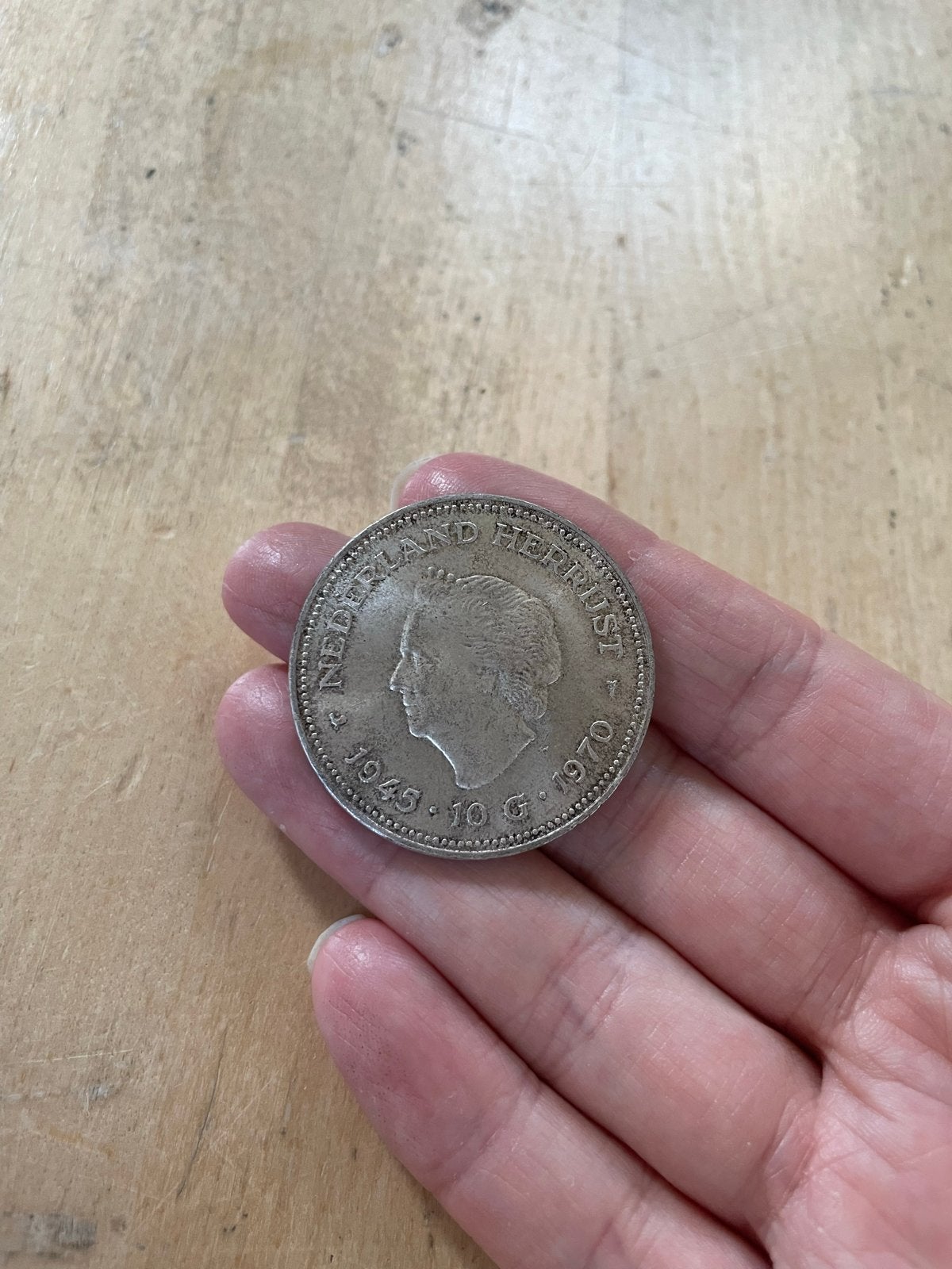 Zilveren 10 Gulden Juliana 1970 - Herdenkingsmunt, Postzegels en Munten, Munten | Nederland, Koningin Juliana, Zilver, Ophalen of Verzenden