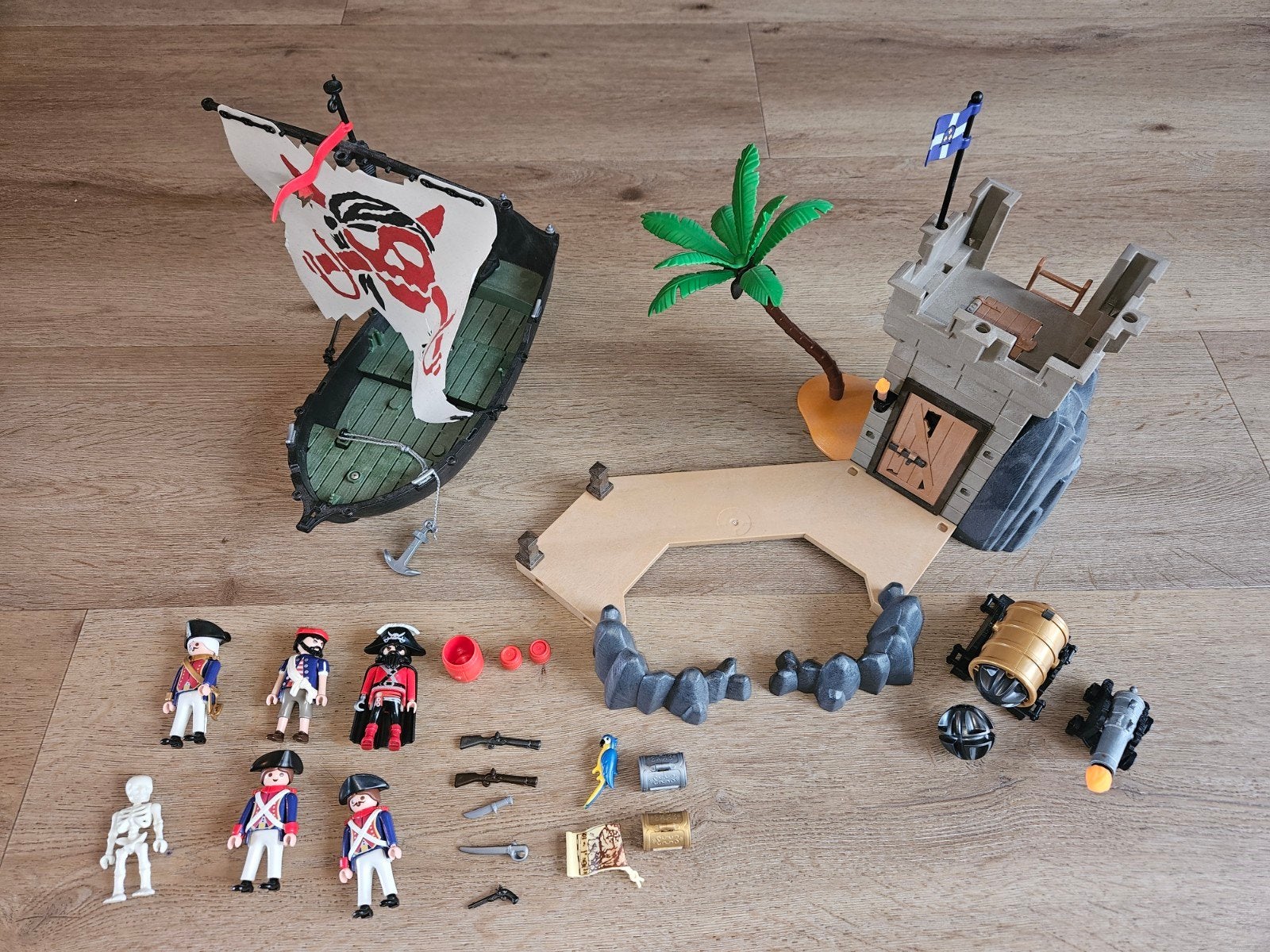 Playmobil 5919 Soldatenfort en piratenboot Collectors Item, Ophalen of Verzenden, Zo goed als nieuw, Complete set, Kasteel/Fort