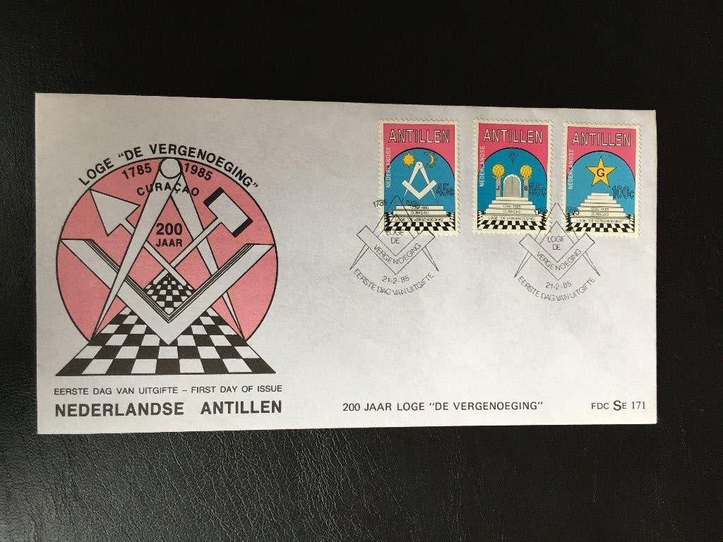 R11-E171 Antillen 1985 - FDC E171(173 cat. - Loge - onbeschr, Ophalen of Verzenden, Onbeschreven, Rest van de wereld