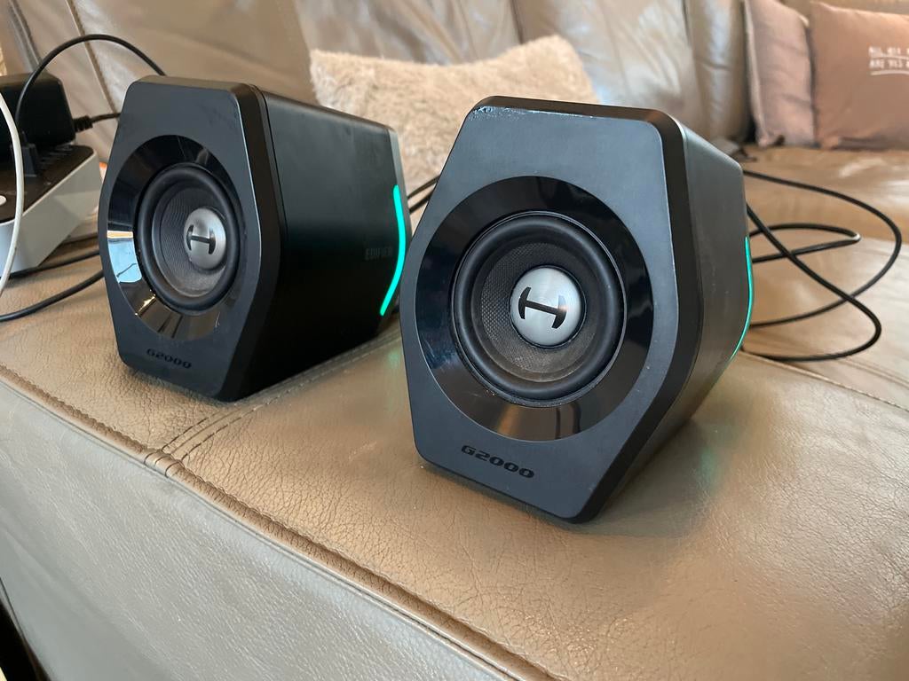 Edifier G2000 Gaming Speakers met RGB Verlichting, Zo goed als nieuw, Minder dan 60 watt, Front, Rear of Stereo speakers, Ophalen