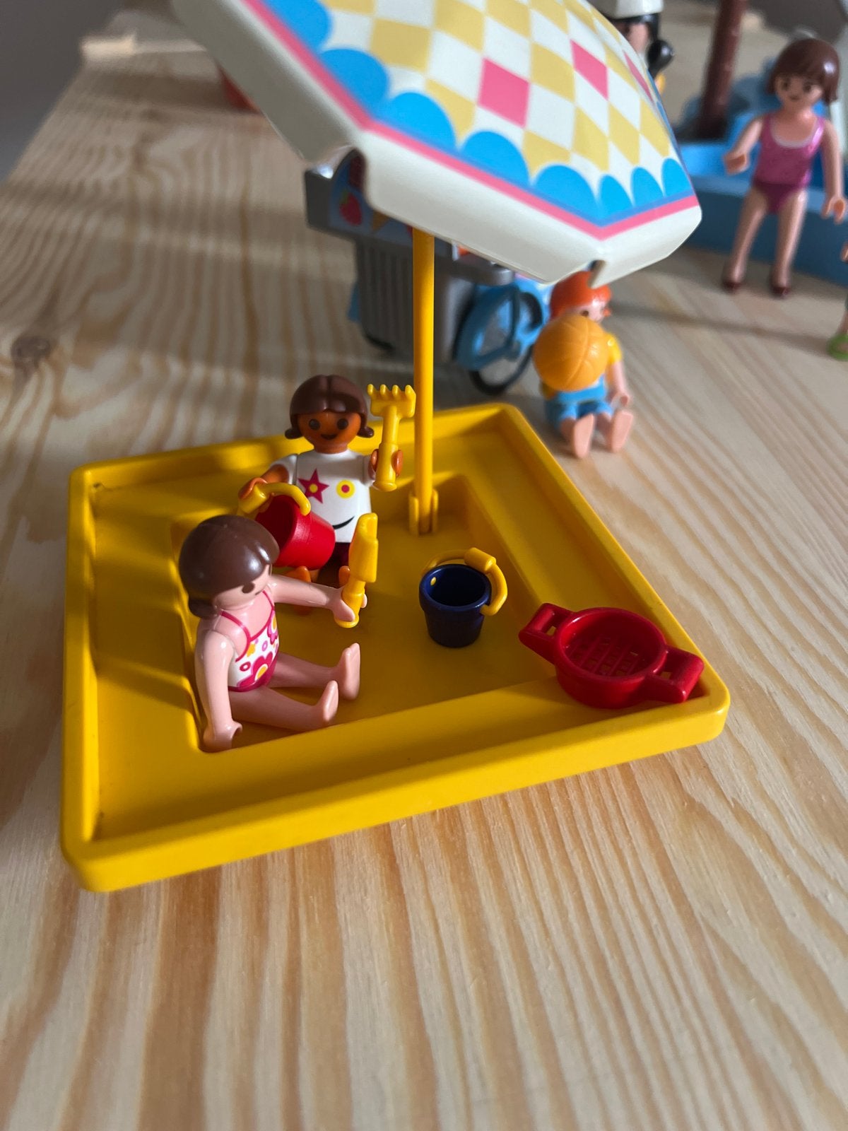 Vintage Playmobil Zomer Tafereel met Zwembad en IJscokraam, Kinderen en Baby's, Gebruikt, Complete set, Overige typen, Ophalen of Verzenden