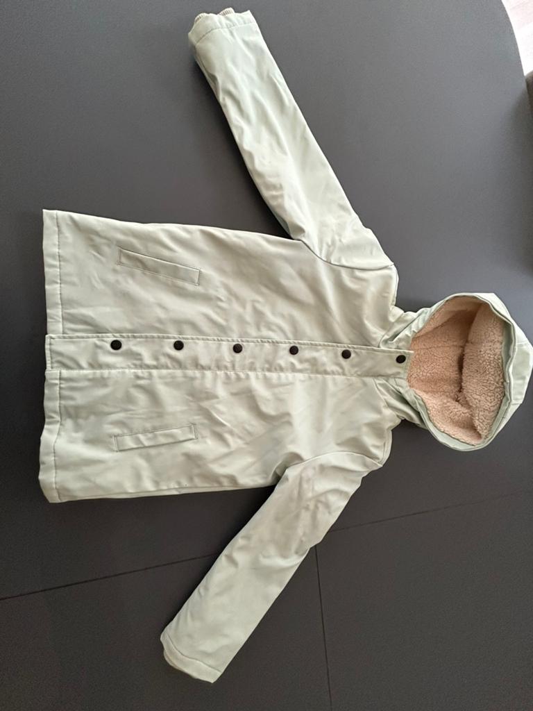 Gevoerde regenjas hema maat 122/128, Ophalen of Verzenden, Zo goed als nieuw, Overige maten, Blauw
