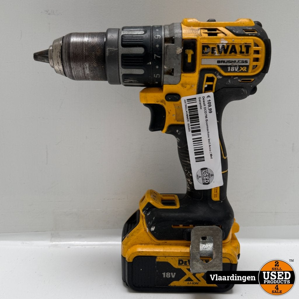 Dewalt DCD796 Boormachine Incl Accu | Met Garantie, Dewalt, Gebruikt, Support@dewalt.com, 701 E. Joppa Road
Towson, MD 21286
USA