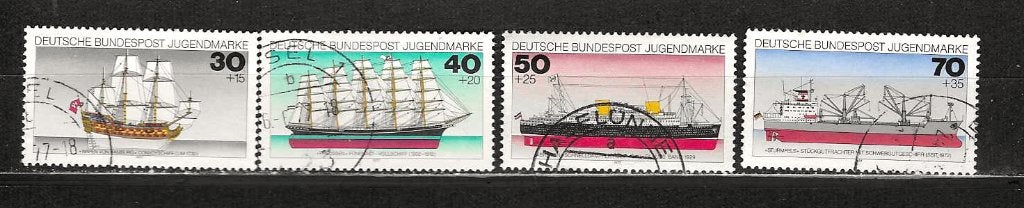 Boten BRD 929-932, Ophalen of Verzenden, Gestempeld, Overige thema's