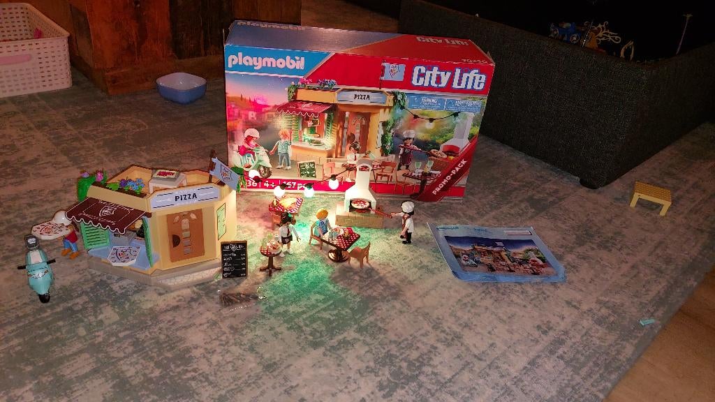 Pizza playmobil 70336 met verschillende lichtjes, Kinderen en Baby's, Speelgoed | Playmobil, Ophalen of Verzenden, Zo goed als nieuw