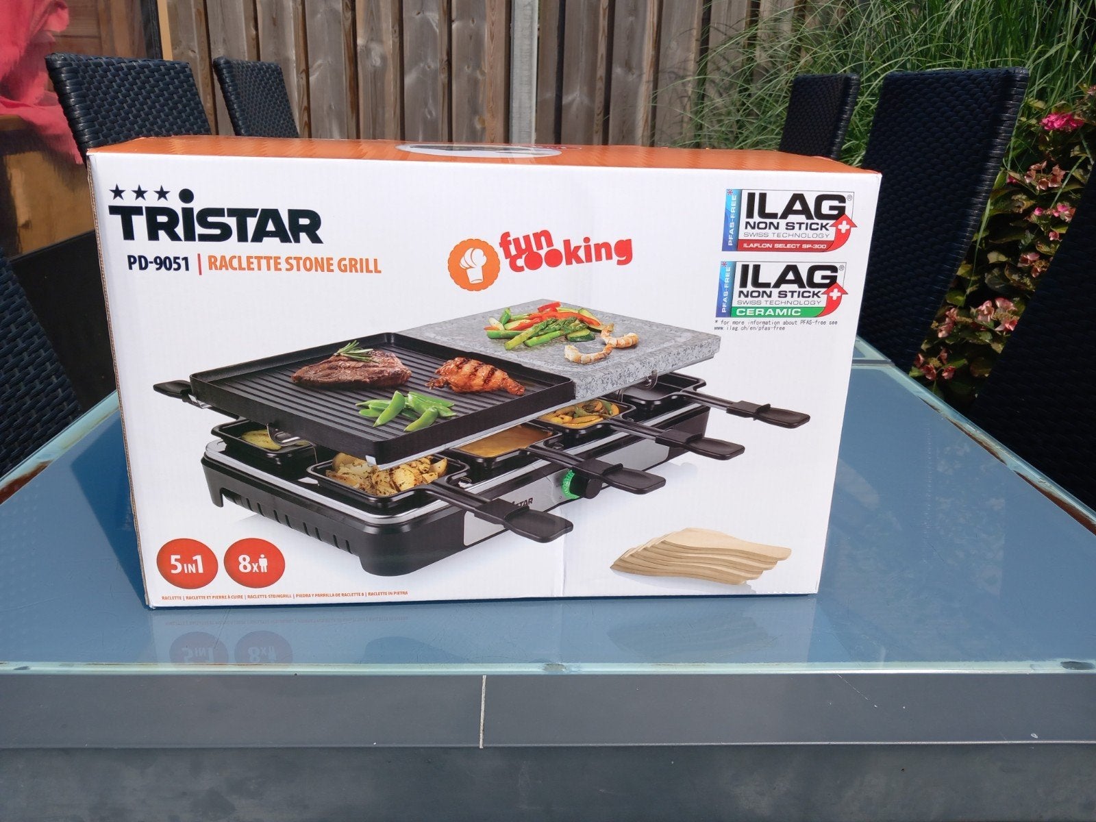 Tristar PD-9051 Raclette Stone Grill, Ophalen, Nieuw, 8 personen of meer