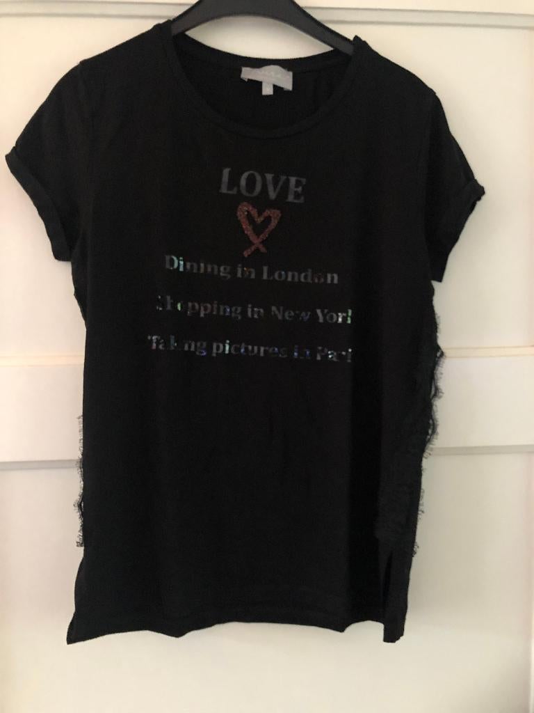 Elvira shirt korte mouwen maat S zwart, Kleding | Dames, Zwart, Ophalen of Verzenden, Zo goed als nieuw, Korte mouw
