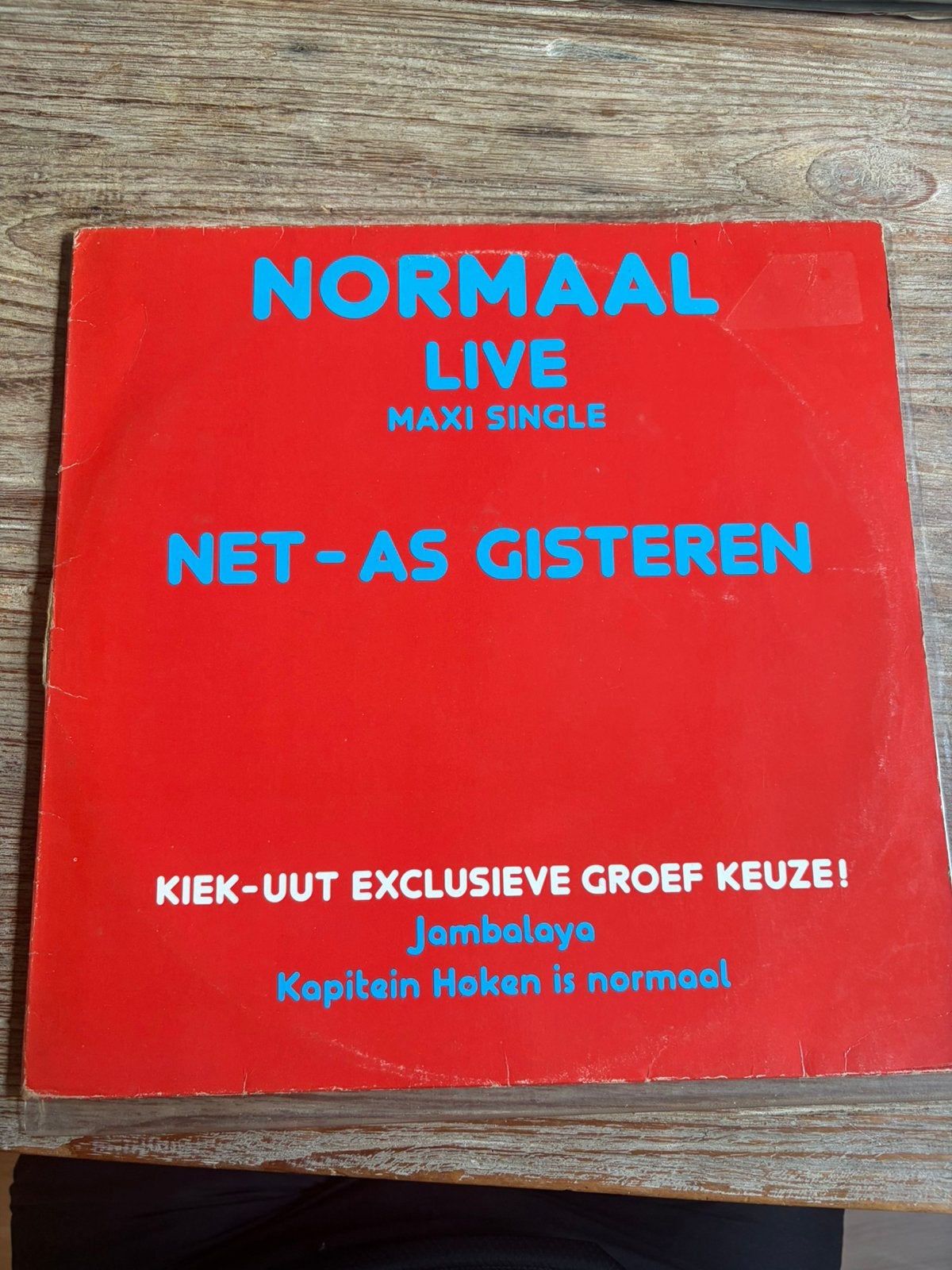 Normaal Live - Net-As Gisteren Maxi Single Vinyl, Cd's en Dvd's, Vinyl | Nederlandstalig, Gebruikt, 1980 - 1989, Levenslied of Smartlap