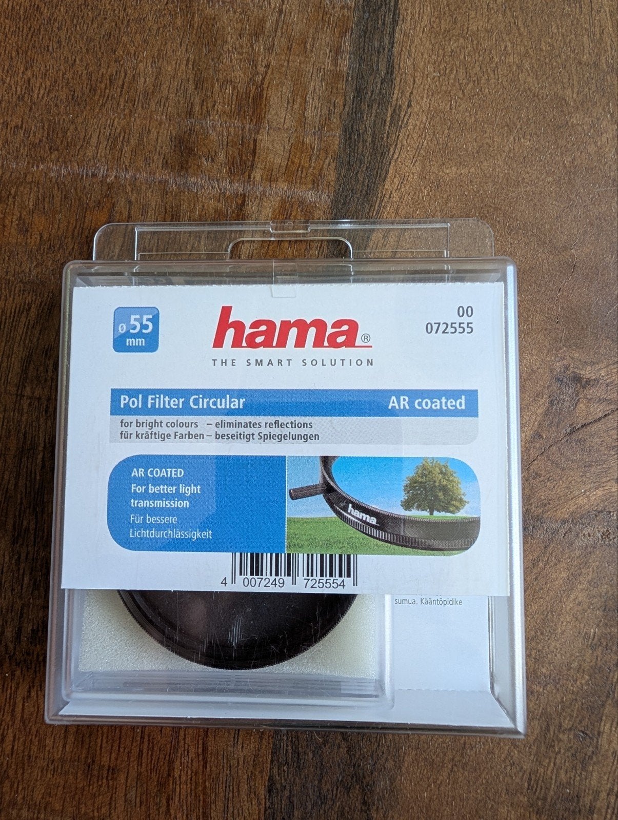 Hama lens 55 mm pol filter circular ar coated, Ophalen of Verzenden, 50 tot 60 mm, Overige typen, Hama