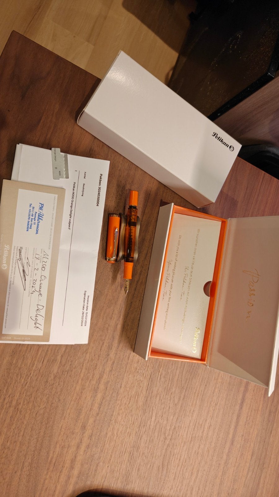 Pelikan M200 Orange Delight, Ophalen of Verzenden, Zo goed als nieuw