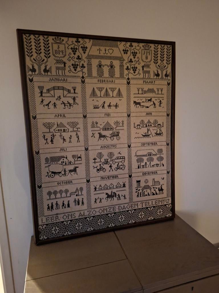 Vintage merklap, Ophalen