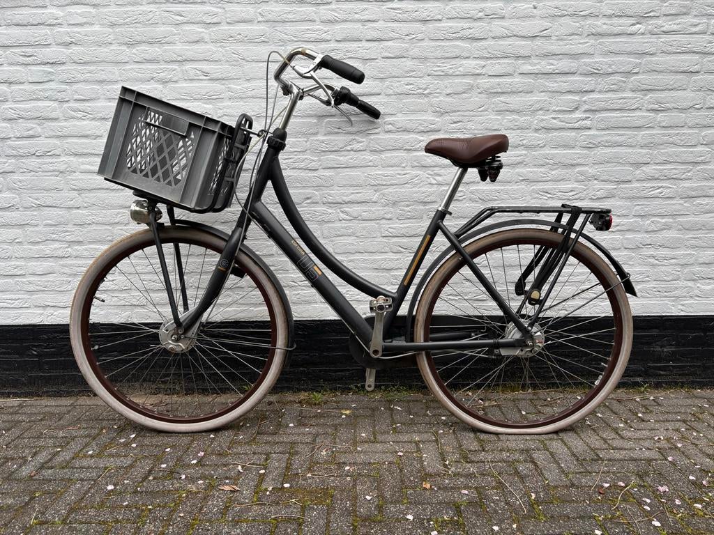 Stevige Cortina fiets met mand - mag weg voor €25, Trommelrem, Ophalen, Overige merken, 53 tot 56 cm