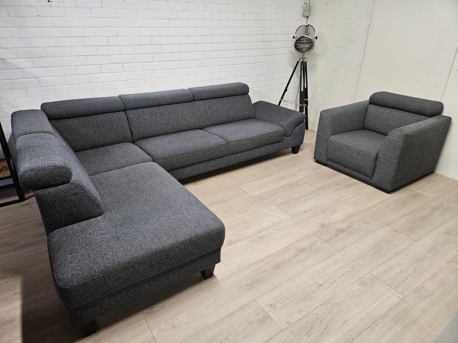 Montel Modena Hoekbank & Fauteuil | GRATIS LEVERING, Ophalen of Verzenden, Zo goed als nieuw, Vierpersoons of meer, Stof