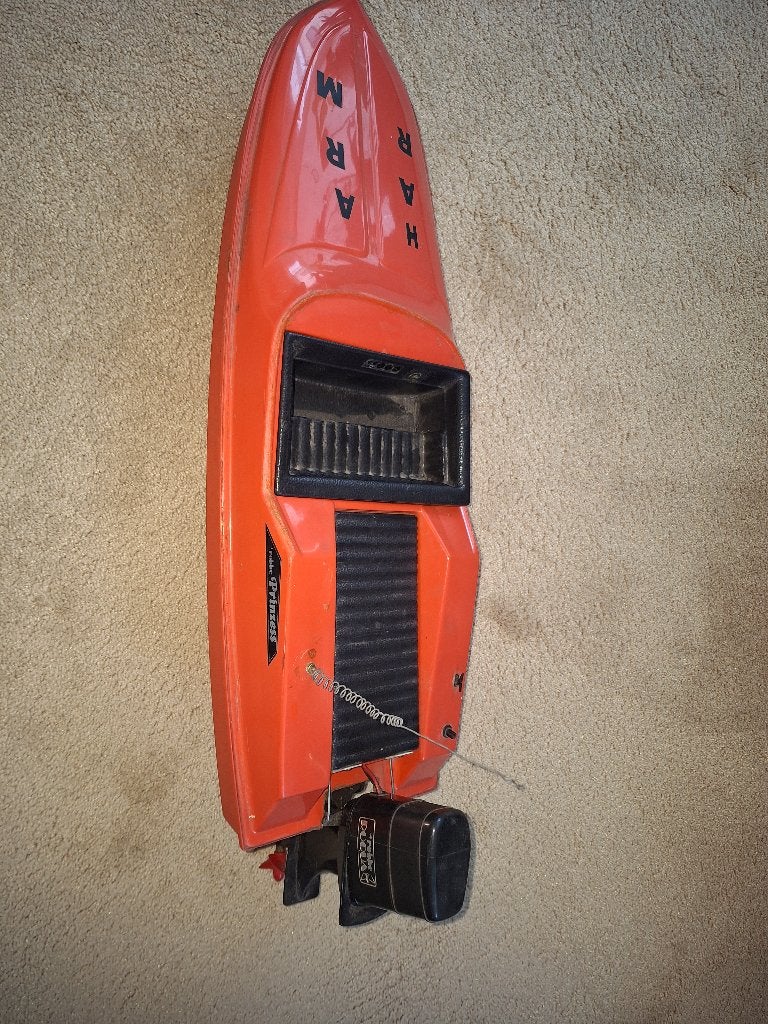 Vintage Robbe Prinzess speedboot met motor en stuurservo, Ophalen, Gebruikt, Groter dan 1:32, Overige merken