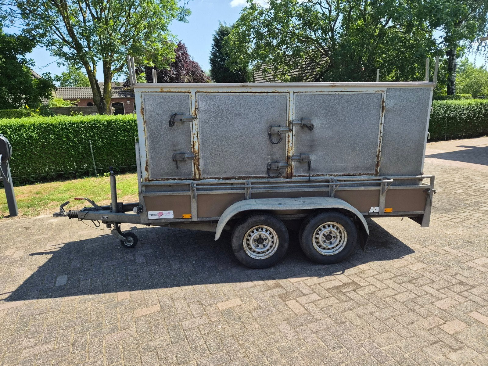 Gereedschap aanhanger, bakwagen, gesloten, dubbelasser, Auto diversen, Aanhangers en Bagagewagens, Ophalen, Gebruikt
