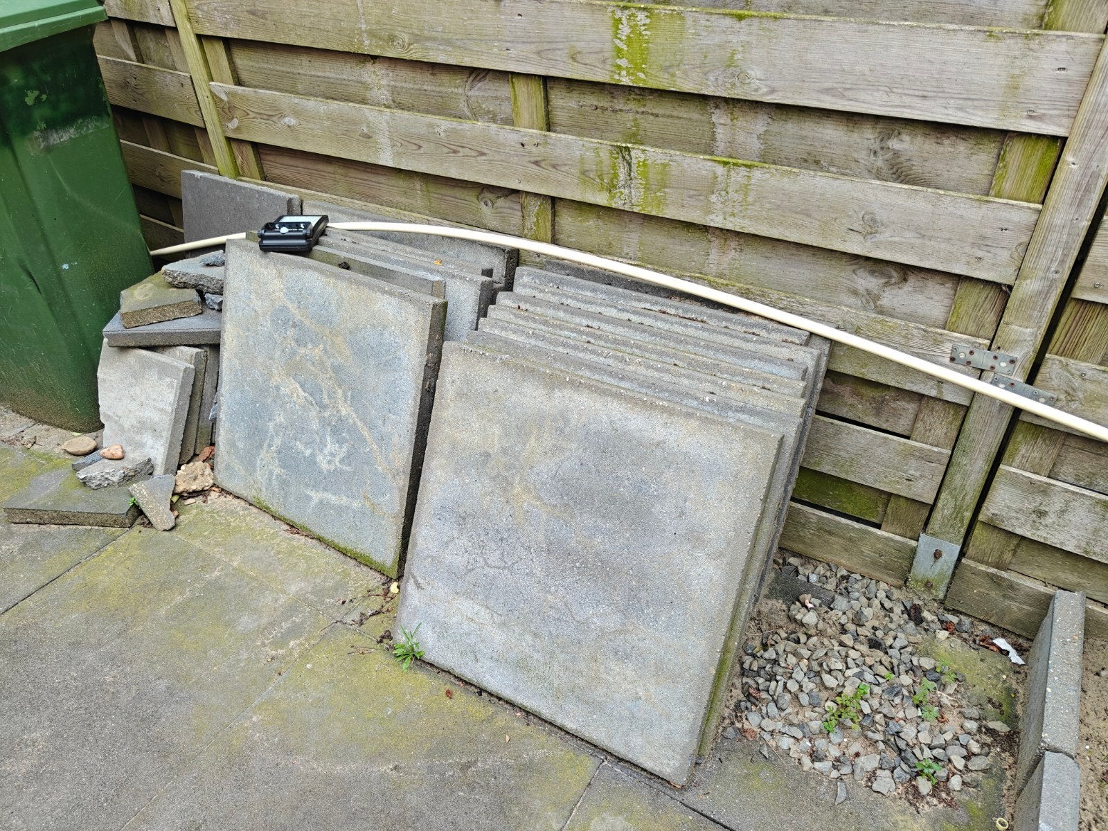14 gebruikte terrastegels 60x60 cm, Tuin en Terras, Ophalen