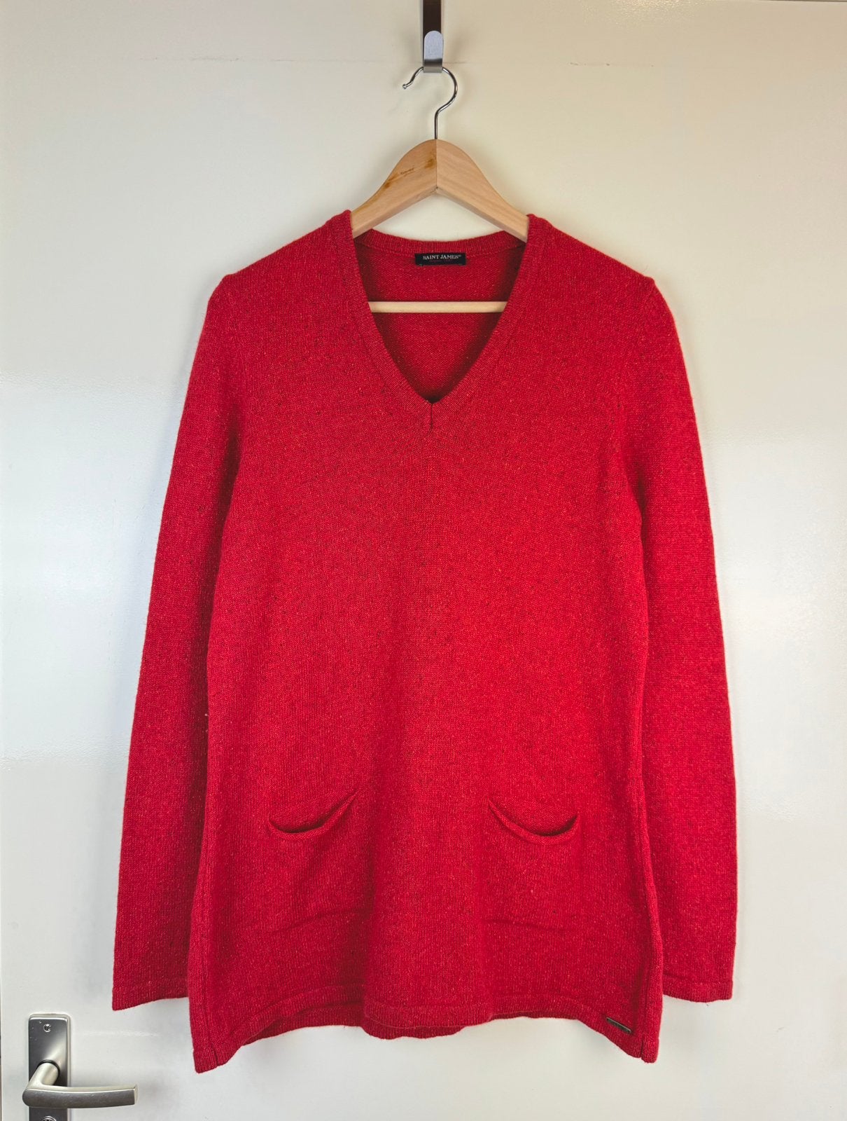 SAINT JAMES Vintage Archive Y2K Wool Tweed Sweater Jumper M, Ophalen of Verzenden, Zo goed als nieuw, Maat 38/40 (M), Rood