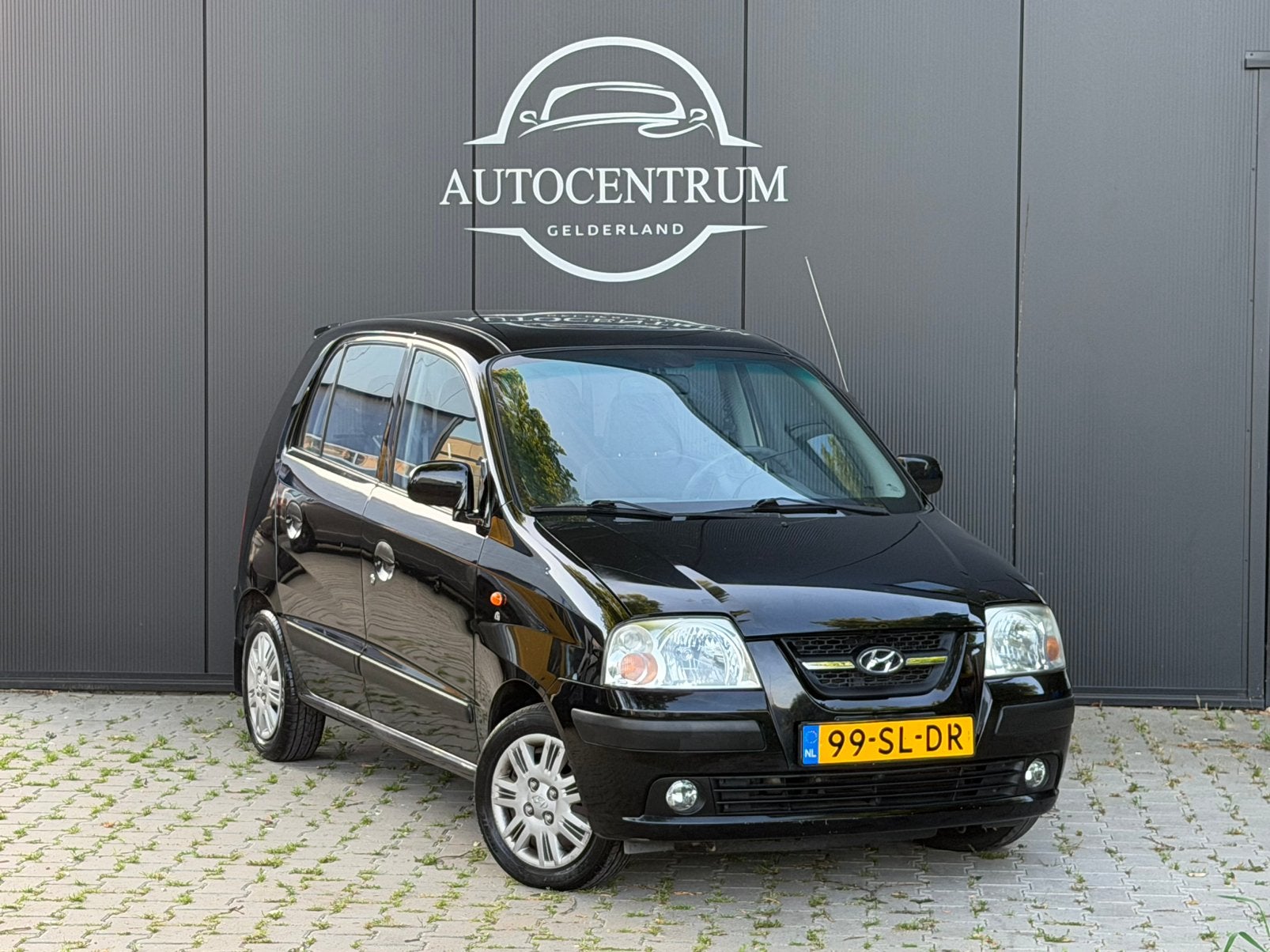 Hyundai Atos AUTOMAAT 2006 Zwart Met Nw Apk Garantie, Stof, 4 cilinders, Zwart, Origineel Nederlands