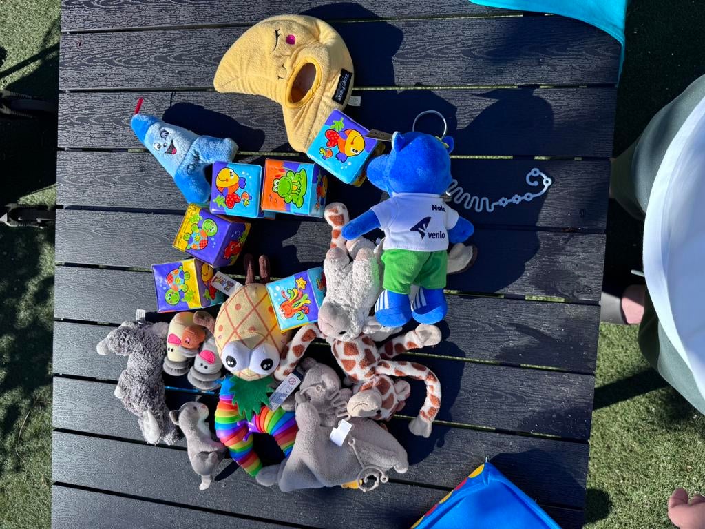 Verschillende baby speelgoeds – knuffels & blokken, Kinderen en Baby's, Speelgoed | Knuffels en Pluche, Ophalen of Verzenden, Zo goed als nieuw