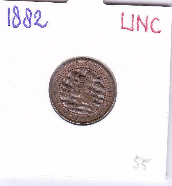 TOPPER: Schitterende 1 cent 1882 Willem 3 UNC voor 55 euro, Ophalen of Verzenden, Koning Willem III, 1 cent, Losse munt