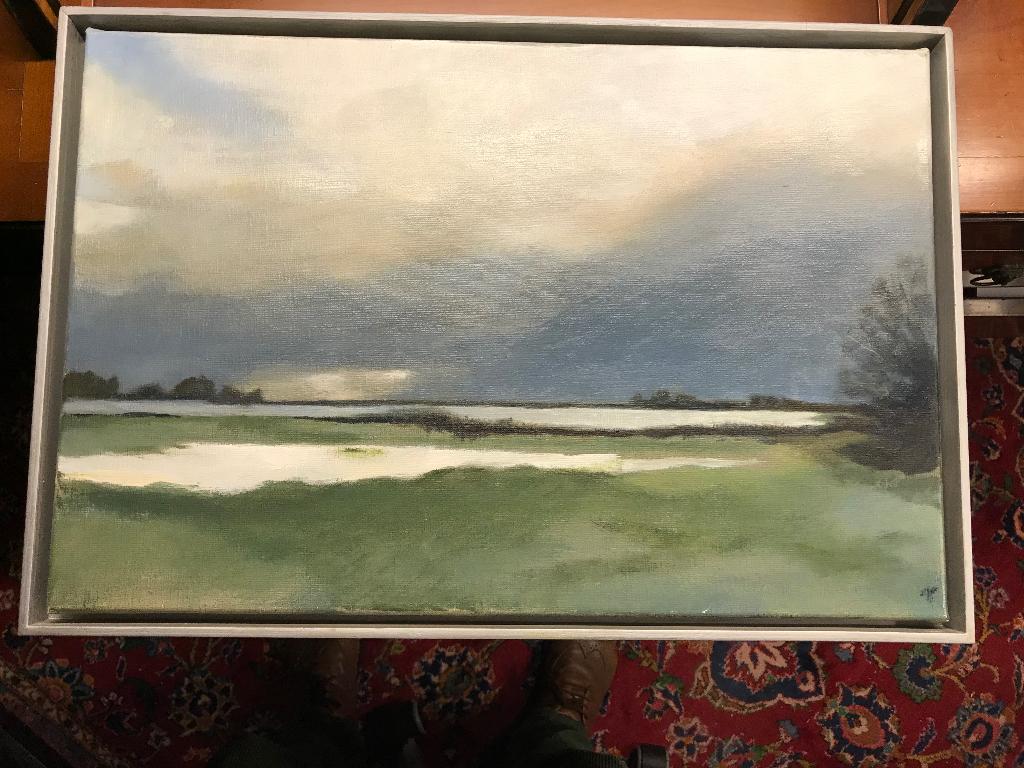 Schilderijtje, geen naam, Minder dan 50 cm, Ophalen of Verzenden, Zo goed als nieuw, Schilderij