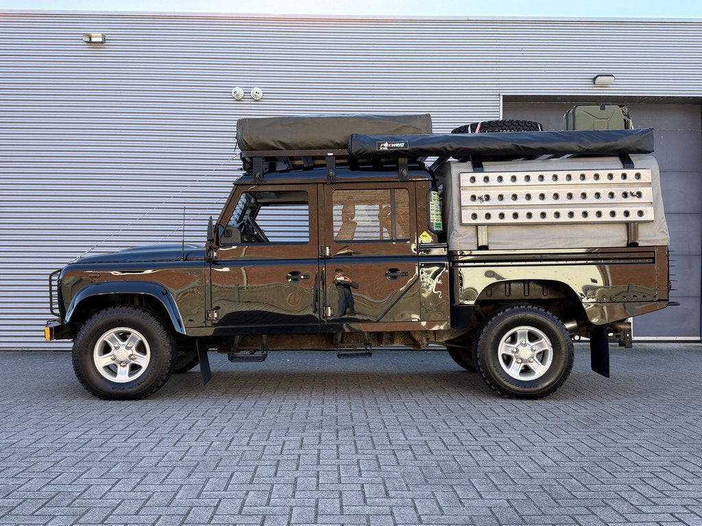 Land Rover Defender 2.4 TD 130" S Crew Cab I Daktent I Airco, Stof, Gebruikt, Zwart, 4 cilinders