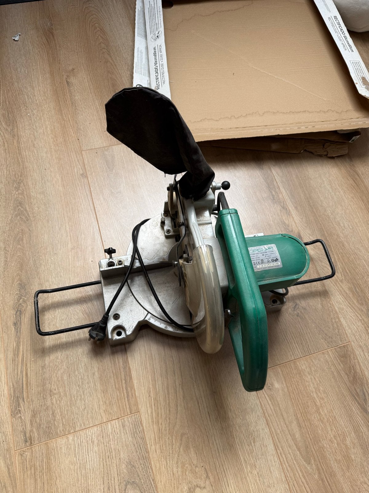Topcraft Afkortzaag TMSL-1300/2012NL, Ophalen, Gebruikt, 70 mm of meer, Afkortzaag