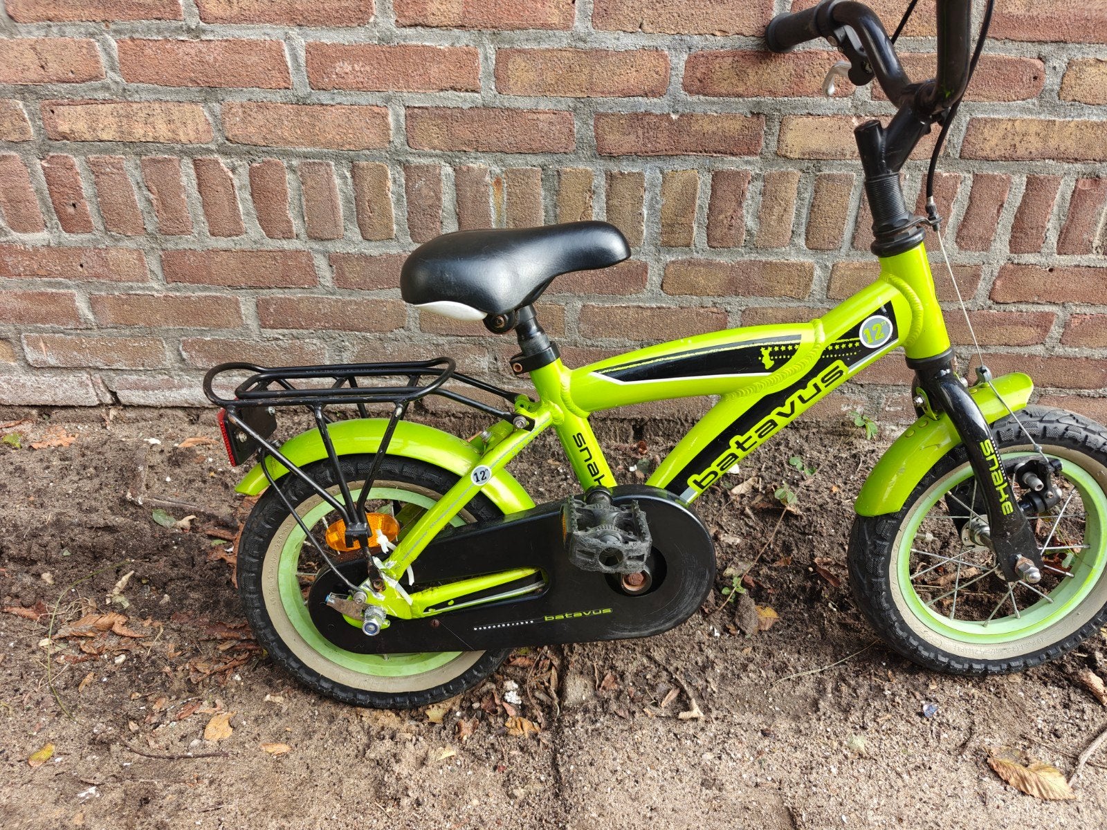 Batavus Snake kinderfiets 12 inch - Handrem & Terugtraprem, Ophalen, Terugtraprem, Gebruikt, Batavus
