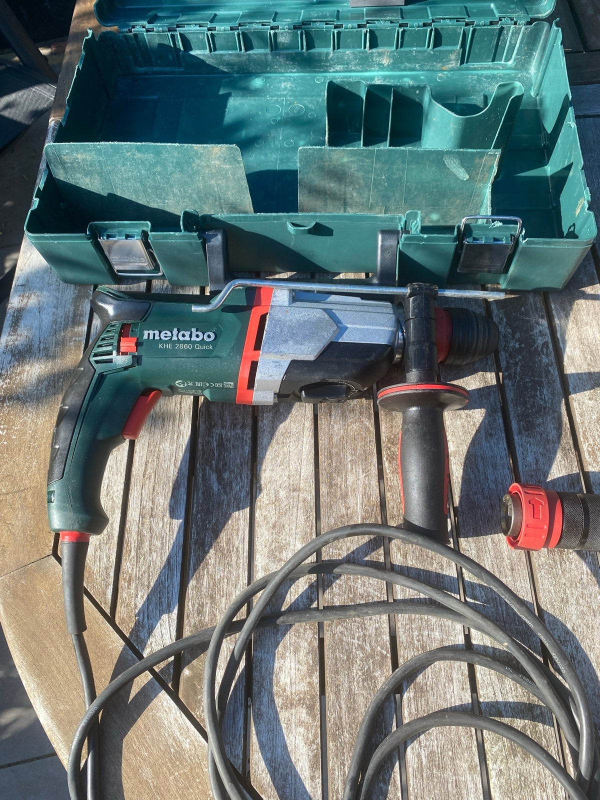 Metabo KHE 2860 Quick Boorhamer met koffer, 600 watt of meer, Boor- en/of Breekhamer, Ophalen of Verzenden, Zo goed als nieuw