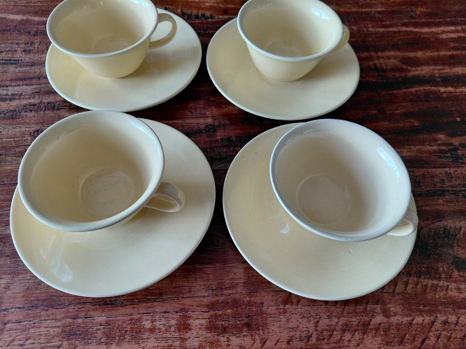 4 retro kop en schotels, Ophalen of Verzenden