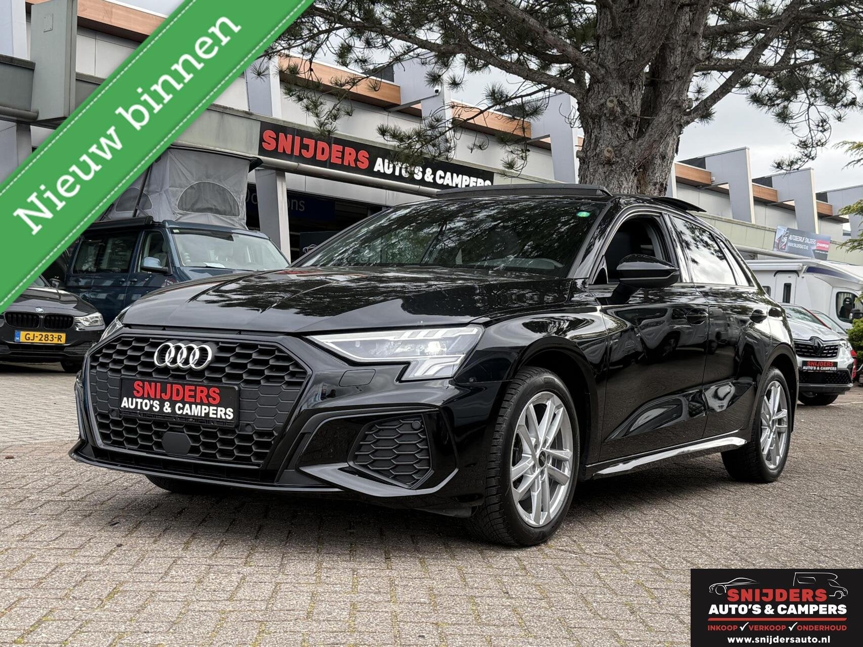 Audi A3 Sportback 35 TFSI Pro Line pano dak automaat, Auto's, 4 cilinders, Zwart, Bedrijf, Autotrust