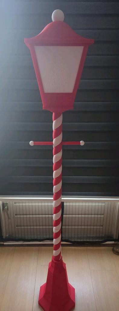 Rode kerst lantaarn met verlichting, Ophalen