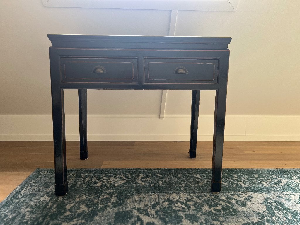 Sidetable n antiekfinish zwart, Ophalen, Overige materialen, Gebruikt, 50 tot 100 cm