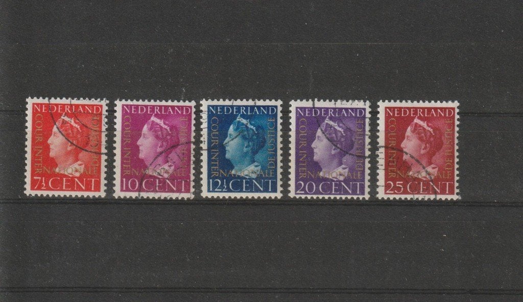 Nederland 1947, NVPH D20 t/m D24, Gestempeld., Postzegels en Munten, Verzenden, Na 1940, Gestempeld