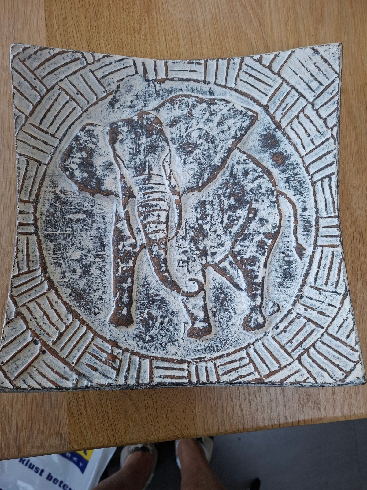 Mooi wandbord met olifant, Ophalen of Verzenden