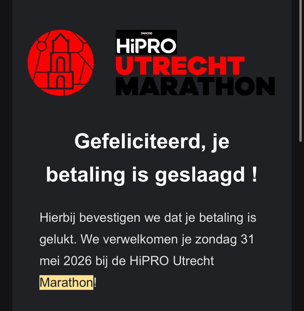 Startbewijs Utrecht Halve Marathon, Tickets en Kaartjes, Sport | Overige, Eén persoon, Oktober
