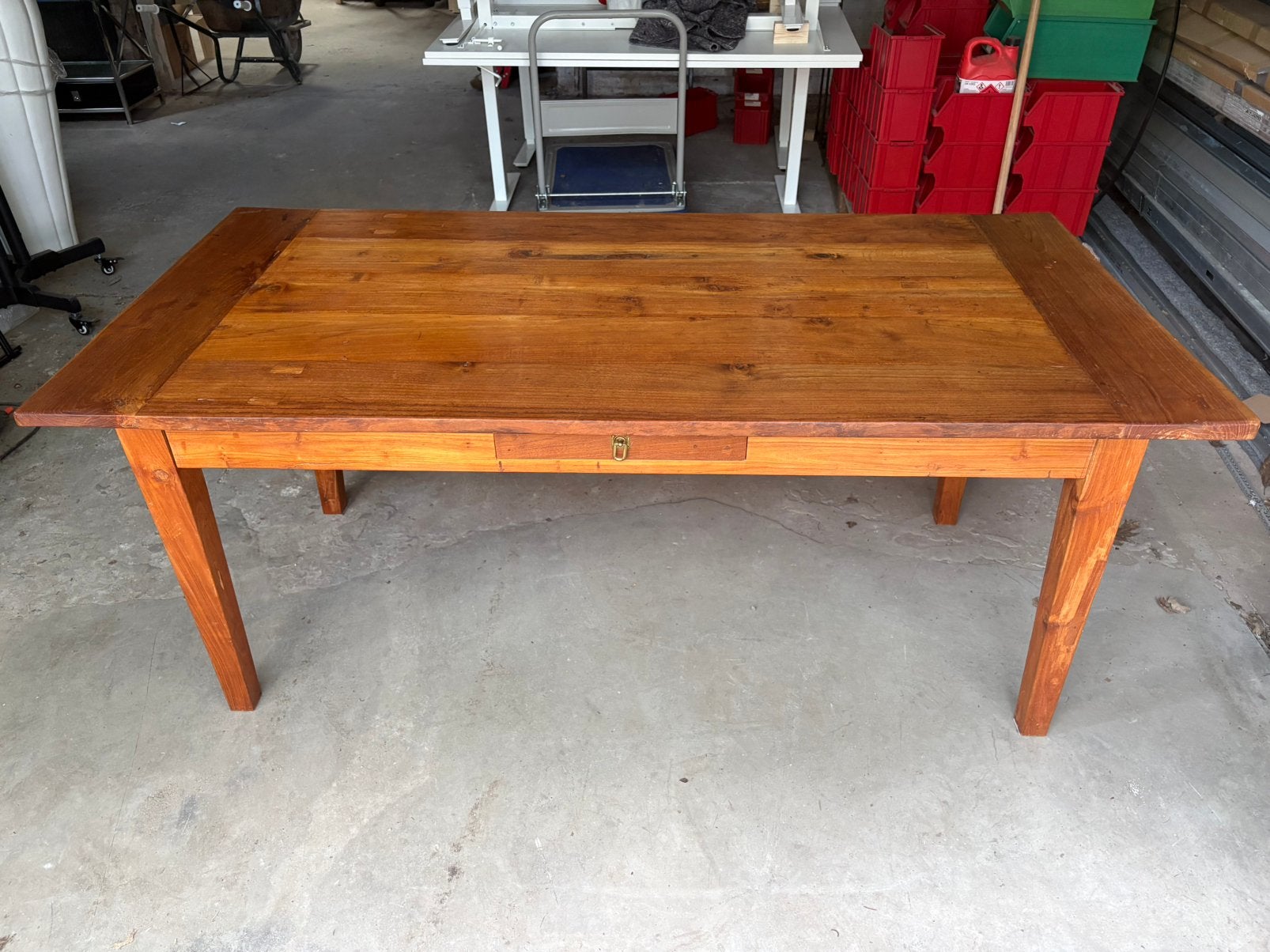 Mooie teakhouten tafel, Ophalen, Rechthoekig, Teakhout, 50 tot 100 cm