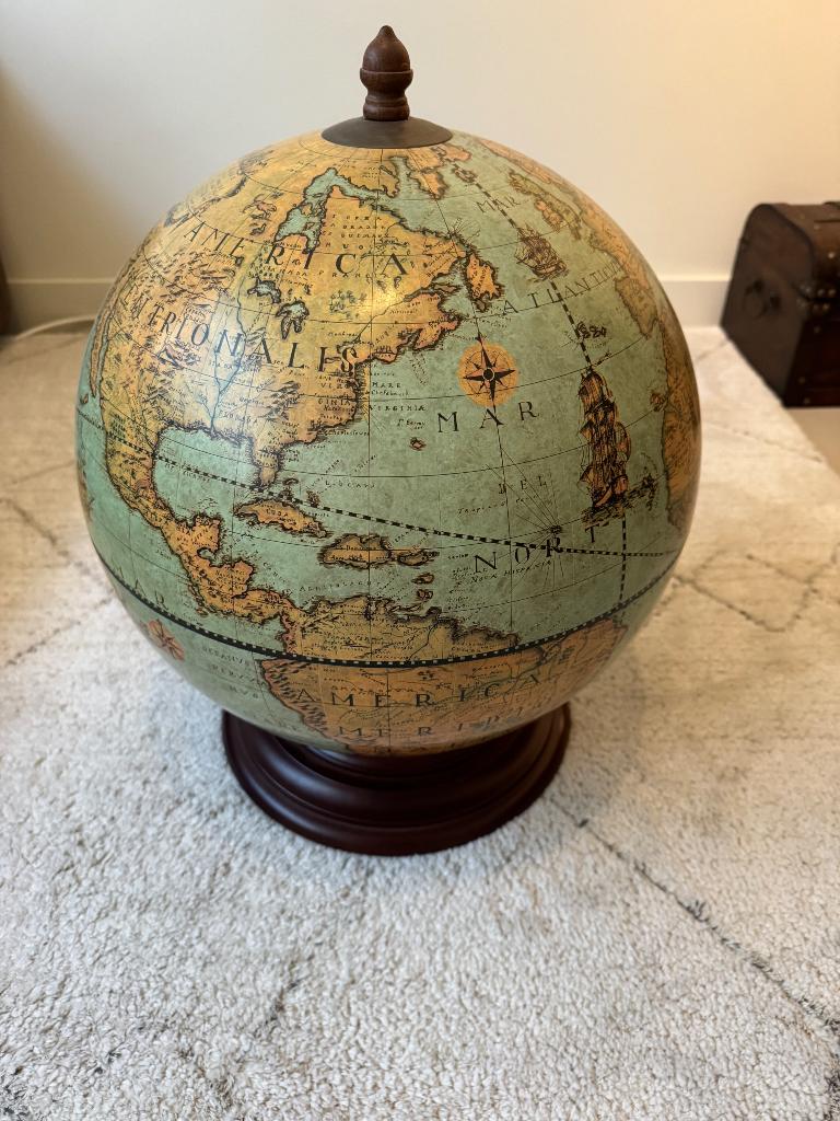 Wereldbol Drankglobe, Huis en Inrichting, Woonaccessoires | Wereldbollen, Ophalen, Zo goed als nieuw