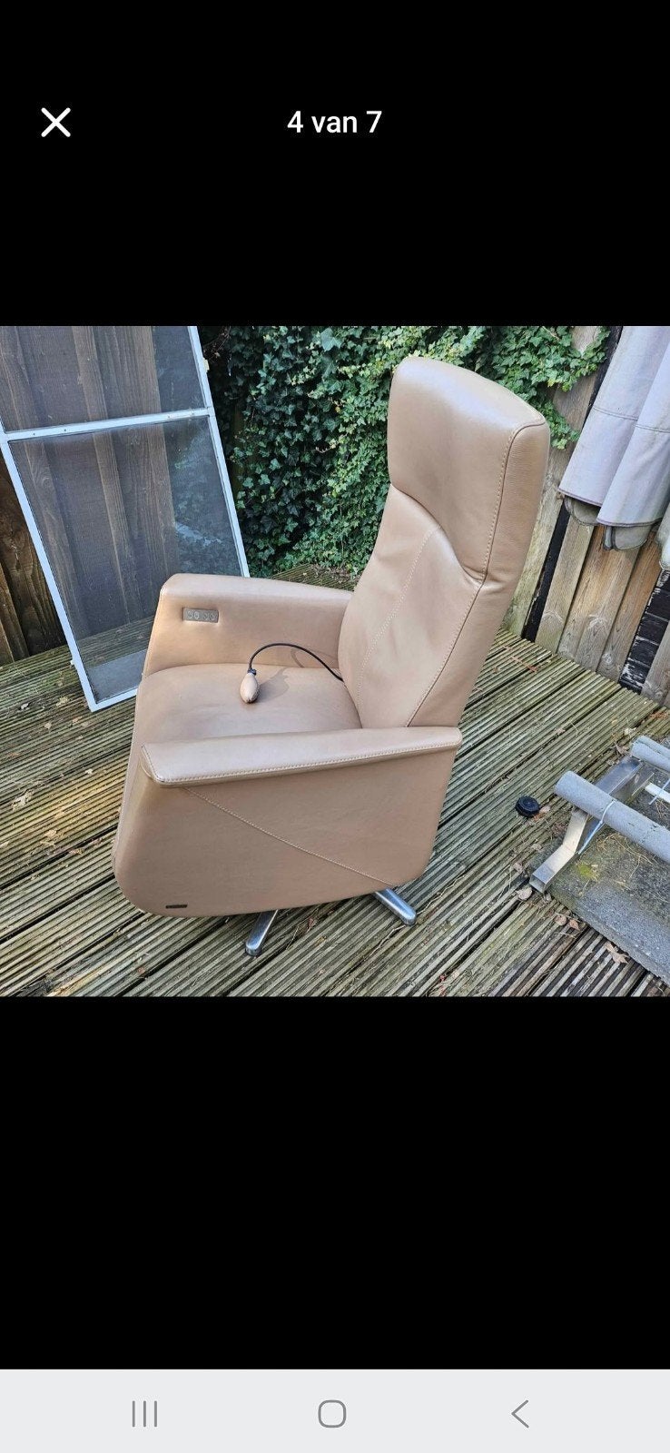 Fauteuil, Ophalen of Verzenden, Gebruikt, Leer