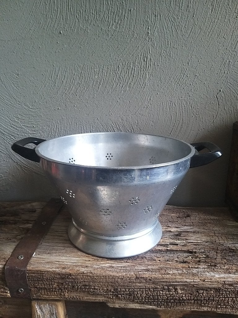 vergiet met zwarte handvaten, Antiek en Kunst, Ophalen of Verzenden