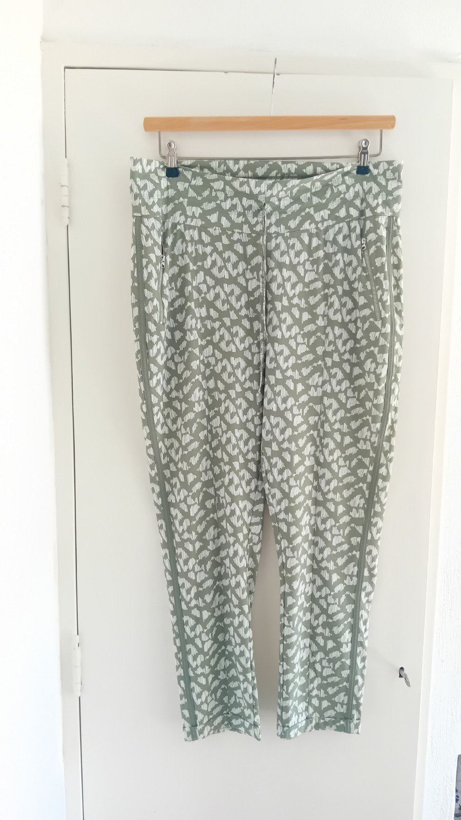 Zoso travel broek 7/8 print khaki offwhite XXL/44, Maat 42/44 (L), Ophalen of Verzenden, Zo goed als nieuw, Lang