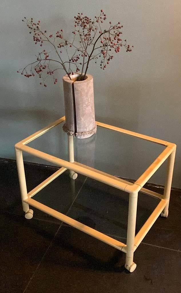 vintage kunststof bijzettafel / serveerwagen, Ophalen, Huis en Inrichting