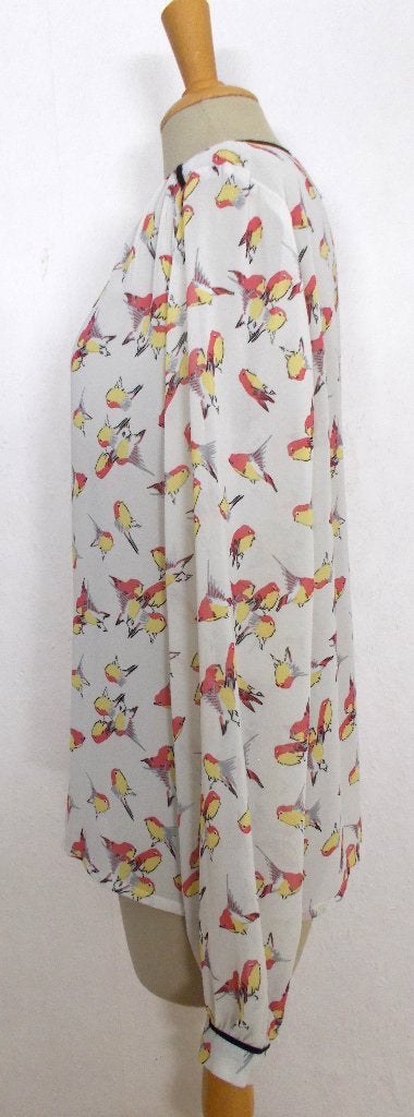 Grappige vogeltjes print blouse/tuniek van Suncoo! M, Verzenden, Zo goed als nieuw, Maat 38/40 (M), Meerkleurig