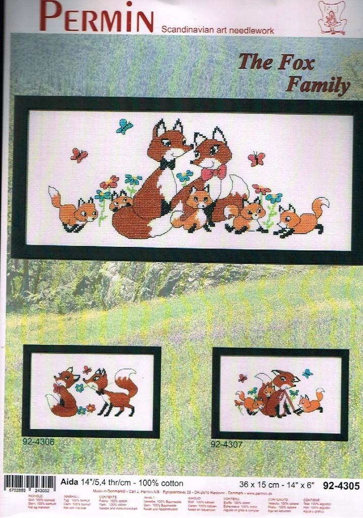 Cado permin borduurpakket, vossenfamilie met vlinders 4305, Ophalen of Verzenden, Nieuw, Handborduren, Borduurpakket