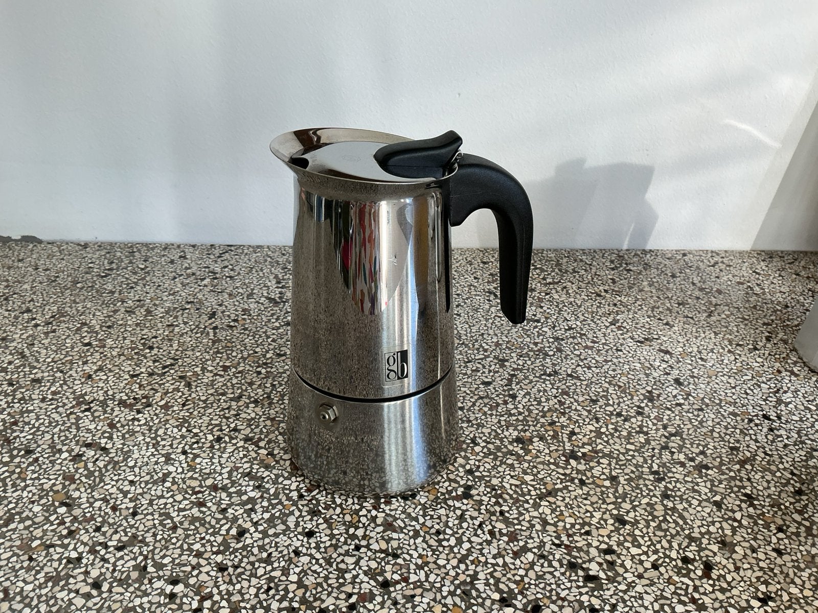 GB (Guido Bergna) percolator, 6 kops, 2 liter of meer, Ophalen, Zo goed als nieuw